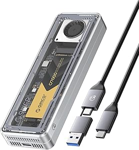 ORICO AAGM2 Transparent USB4 NVMe SSD Enclosure – 40Gbps High-Speed