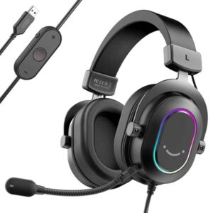 Fifine H6 Gaming Headset AmpliGame – 7.1 Surround Sound, USB, Noise-Canceling Mic & RGB Lighting