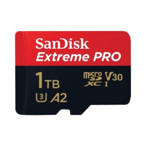 SanDisk Extreme Pro 1TB microSDXC UHS-I Memory Card – Up to 200MB/s, A2, U3, V30, 4K UHD Compatible
