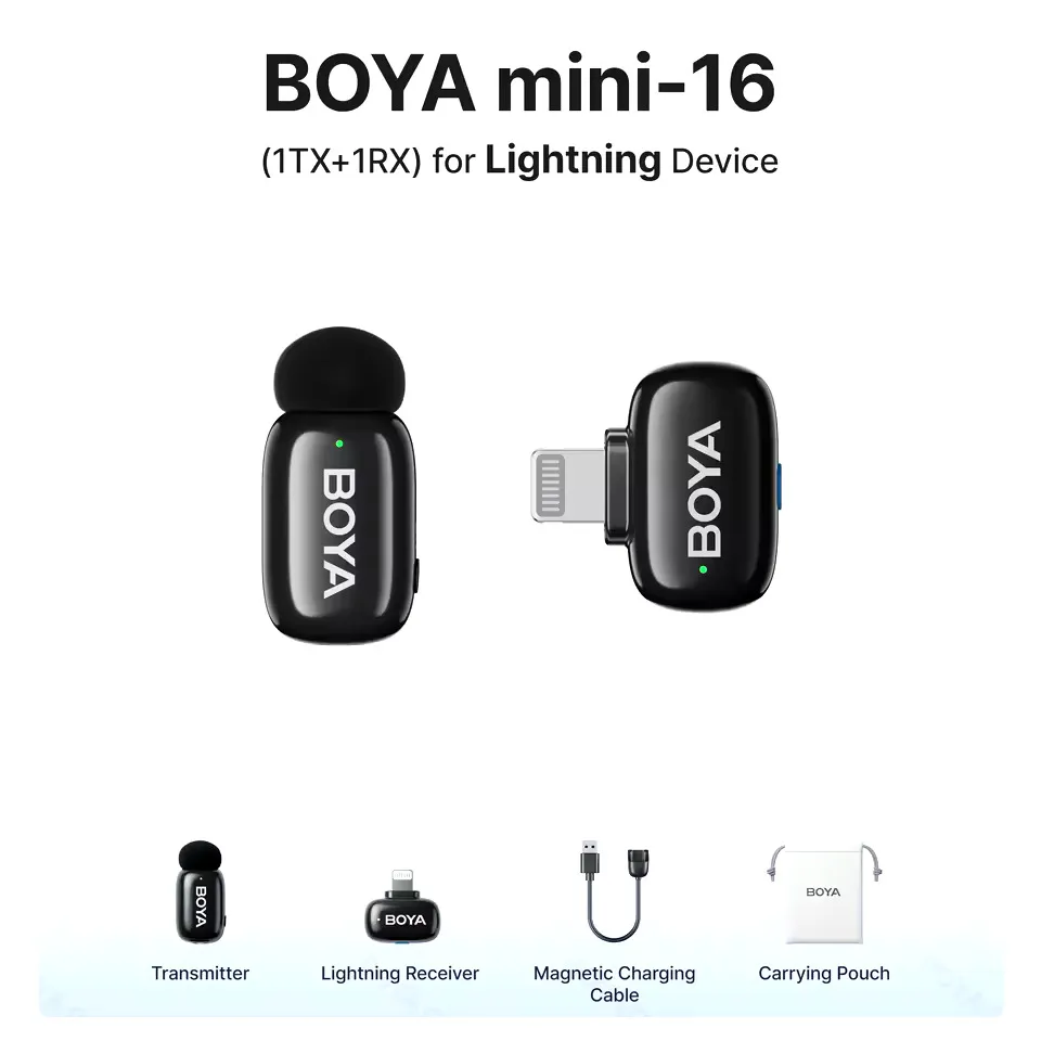 BOYA Mini 16 Wireless Microphone for IOS Best Devices - Image 3