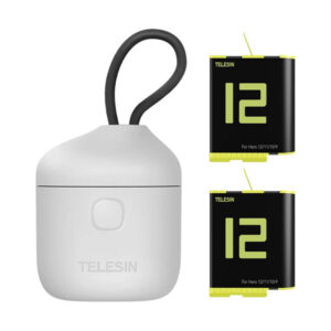 TELESIN AllinBox Charger 2 Battery GoPro Hero 9/10/11/12 (IP54 Waterproof, TF Card Reader & 3‑Battery Charging Box)