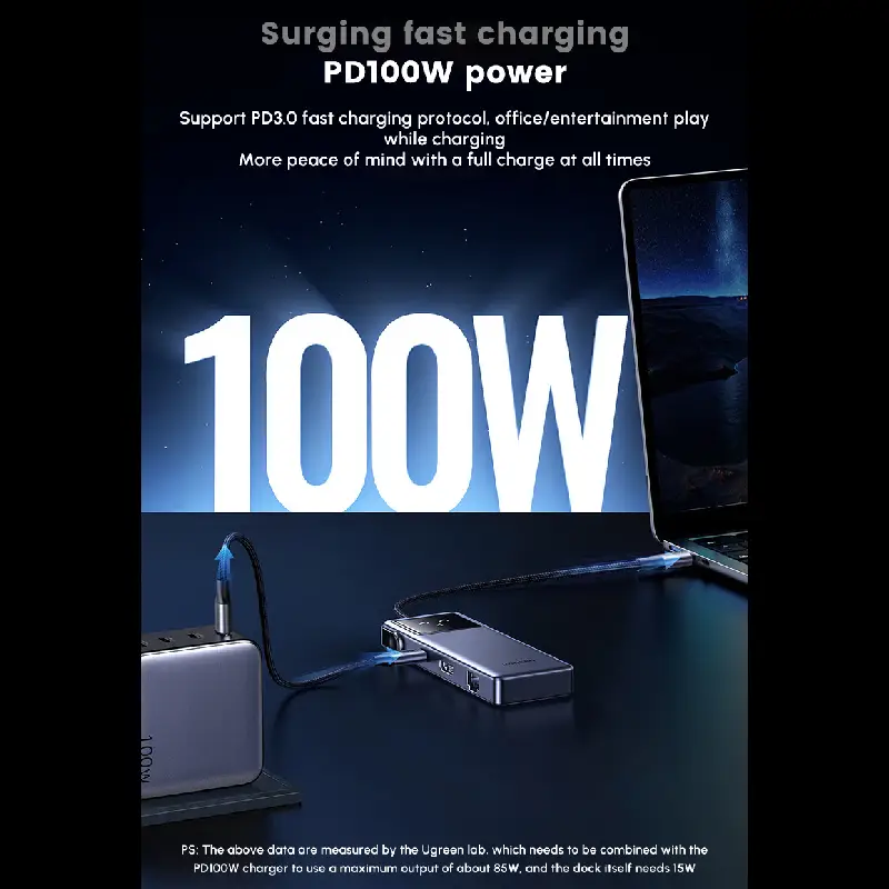 Powerful UGREEN QPai PRO CM888 7in1 USB C Docking Station | 45155 - Image 4