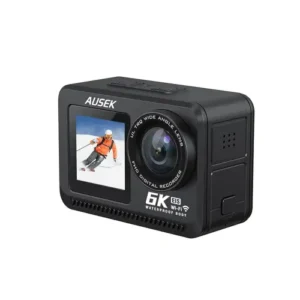 Ausek AT-S84T 6K Action Camera – Dual Screen Waterproof Sports Cam