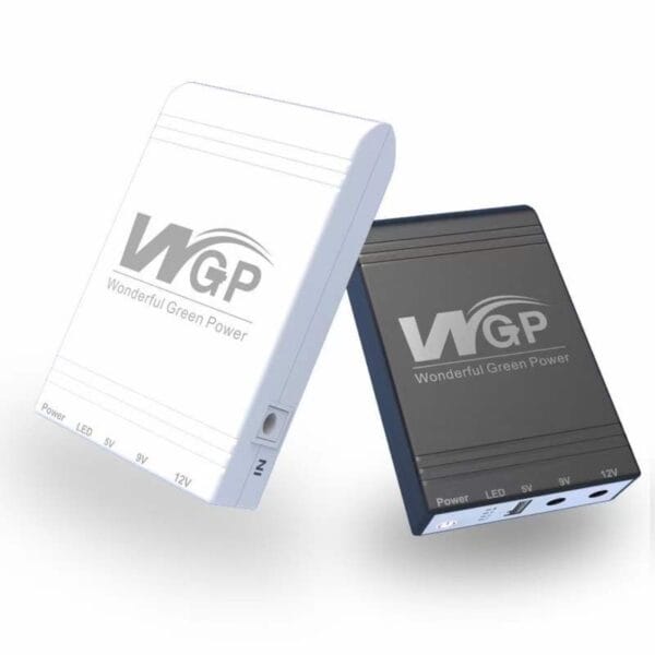 WGP Mini DC UPS 10400mAh – 10-Hour Backup for WiFi Router & ONU | 5V/9V/12V Output | Includes 12V 3A Adapter