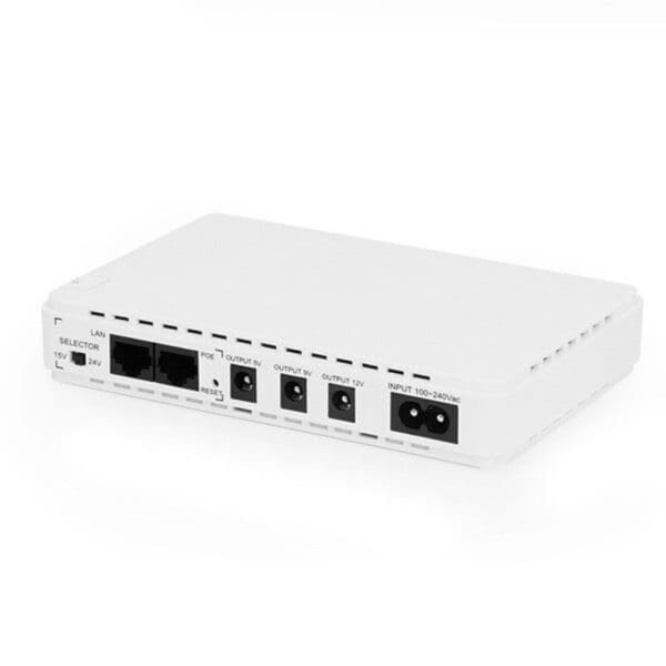 SKE 432P Mini DC UPS 10400mAh Backup Power Supply | 5V/9V/12V Output & 15V/24V PoE Support for Routers, CCTV, and Networking