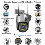 Champion Double Lens PTZ Outdoor WiFi IP Camera 3MP – 360° HD Security Cam with Night Vision & Motion Detection - Image 2