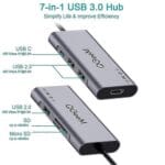 QGEEM 7-in-1 USB A Docking Station (QG-UH07-A) - Image 2