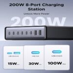 UGREEN X766 200W 8-Port GaN USB-C Charger – Fast Multi-Port Power Adapter - Image 5