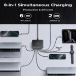 UGREEN X766 200W 8-Port GaN USB-C Charger – Fast Multi-Port Power Adapter - Image 4