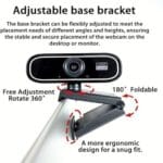 Q5 Full HD Webcam – 2MP Wide-Angle Camera 30fps Video for Streaming & Video Calls - Image 2