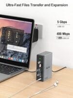 IVIIN 19-in-1 USB-C Docking Station – Quadruple Display Laptop Hub - Image 3