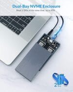 ORICO M2P2J-C3 Dual NVMe SSD Enclosure - Image 2