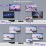 Wavlink WL‑UG69PD8 Pro Thunderbolt 3 Quad 4K Universal Docking Station – USB-C, 100W PD, HDMI/DP, Dual 4K Monitors - Image 5