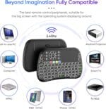 M9 Bluetooth Mini Wireless Keyboard – 7-Color Backlit, 2.4G Air Mouse Remote & Touchpad & Voice Command - Image 2