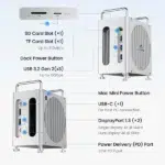 Acasis M002Pro Mac Mini M4 Docking Station – 8-in-1 Hub with Dual SSD Slots, 40Gbps Speed Dock - Image 2