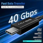 Acasis TB200 Thunderbolt 4 Cable 2M – 40Gbps Data Transfer 8K@60Hz Display - Image 2