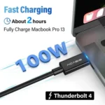Acasis TB200 Thunderbolt 4 Cable 2M – 40Gbps Data Transfer 8K@60Hz Display - Image 3
