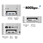 Acasis M001Pro Mac mini M4 40Gbps Docking Station & Dual Bay SSD Enclosure - Image 2