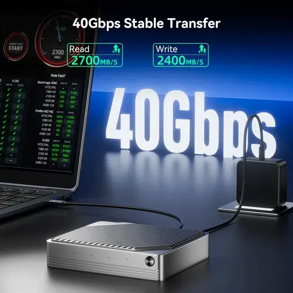 Acasis EC-3901 40Gbps 4 Bay M.2 NVMe RAID Enclosure with Thunderbolt 4/3 - Image 2