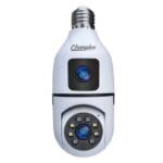 Champion Double Lens PTZ Bulb WiFi IP Camera 2MP – 360° Wireless Security Cam with Night Vision