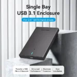 VENTION KPBB0 2.5-Inch SATA Enclosure – USB 3.0 to SATA Hard Drive Case - Image 2