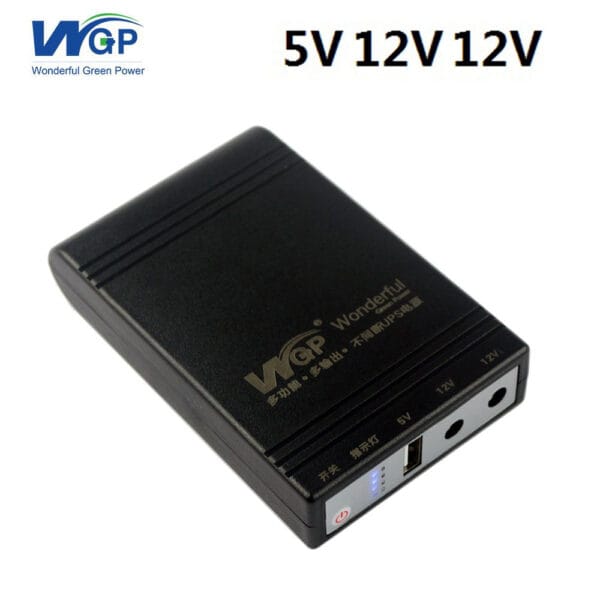 WGP Mini UPS 10400mAh Battery Backup Dual Output 5V/9V/12V for WiFi Router Modem & CCTV