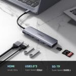 UGREEN CM195 6-in-1 USB-C Hub 70410 4K HDMI, 100W PD, SD/TF - Image 2
