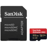 SanDisk Extreme PRO 512GB 200 MB/s MicroSDXC UHS‑I Memory Card With Adapter