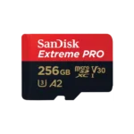 SanDisk Extreme PRO 256GB Memory Card microSDXC UHS‑I – Up to 200 MB/s Read, U3/V30/A2, Includes SD Adapter