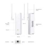 TPLink EAP625 Outdoor HD WiFi Extender | AX1800 Wi‑Fi 6 Wireless Gigabit Outdoor Access Point - Image 2