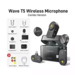 Maono Wave T5 Wireless Lavalier Microphone Combo – Dual Transmitters, Noise Cancellation - Image 3