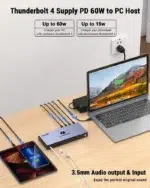 QGEEM TB4 MAX 16-in-1 Thunderbolt 4 Docking Station - Image 3