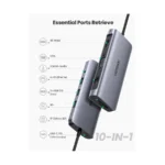 UGREEN CM179 80133 10 in 1 USB C Hub Multiport Adapter - Image 3