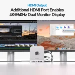 PULWTOP BS212D Mac Mini M4 Vertical Dock with Built-in SSD Enclosure - Image 3